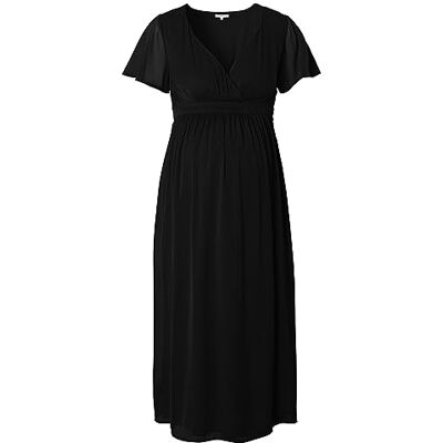 Noppies Amelie Maxi Dress Ss Jurk voor dames, zwart, L Noppies Amelie Maxi Dress Ss Jurk voor dames, zwart, L