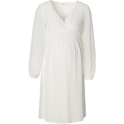 Noppies Maternity Jaya Midi Dress LS, Crème N148, S Noppies Maternity Jaya Midi Dress LS, Crème N148, S