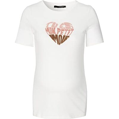SUPERMOM Dames Tee Short Sleeve Heart T-shirt, Marshmallow P157, 40 SUPERMOM Dames Tee Short Sleeve Heart T-shirt, Marshmallow P157, 40