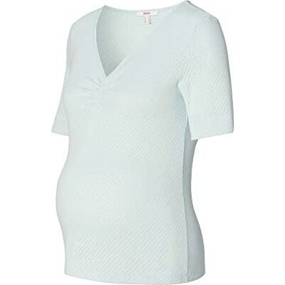 ESPRIT Maternity Pointelle T-shirt van biologisch katoen, Pastel Blue 435, S ESPRIT Maternity Pointelle T-shirt van biologisch katoen, Pastel Blue 435, S