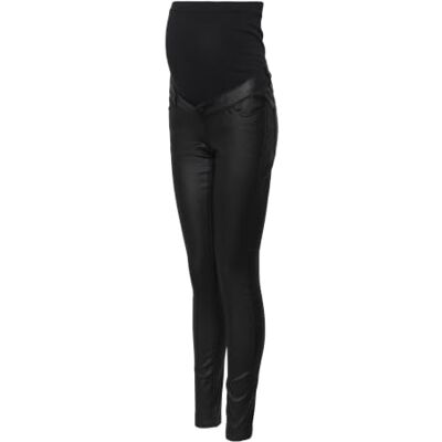MAMALICIOUS Dames Vmmseven Ss Smooth Coated Noos Broek Broek, Zwart/Detail: Gecoat., M MAMALICIOUS Dames Vmmseven Ss Smooth Coated Noos Broek Broek, Zwart/Detail: Gecoat., M