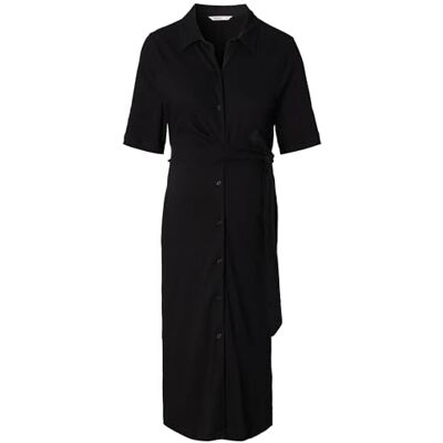 Noppies Maternity Katarina Nursing Jurk voor dames, korte mouwen, Black P090, XS Noppies Maternity Katarina Nursing Jurk voor dames, korte mouwen, Black P090, XS