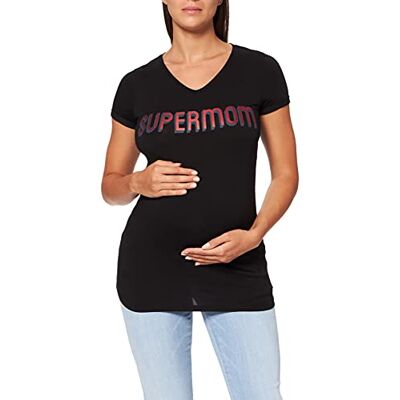 SUPERMOM T-shirt voor dames, zwart (Black P090), XS SUPERMOM T-shirt voor dames, zwart (Black P090), XS