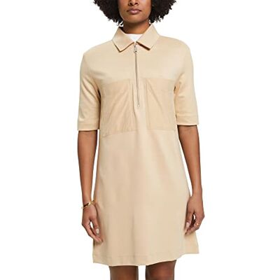 ESPRIT dames 033ee1e316 jurk, 285/zand, L ESPRIT dames 033ee1e316 jurk, 285/zand, L