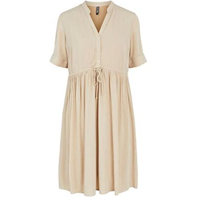 PIECES MAMALICIOUS Pcotena Ss Dress Noos Bc Damesjurk, White Pepper, L PIECES MAMALICIOUS Pcotena Ss Dress Noos Bc Damesjurk, White Pepper, L