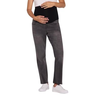 Motherhood Maternity Dames Secret Fit over de buik slanke rechte pijpen zwangerschap jeans, Zwarte Steen Wassen, M Motherhood Maternity Dames Secret Fit over de buik slanke rechte pijpen zwangerschap jeans, Zwarte Steen Wassen, M