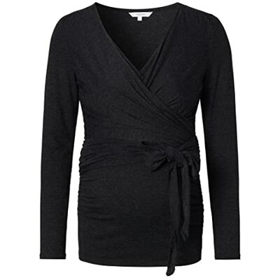 Noppies Maternity Dames Top Pisto Nursing Long Sleeve T-Shirt, Grijs Melange-P806, XS Noppies Maternity Dames Top Pisto Nursing Long Sleeve T-Shirt, Grijs Melange-P806, XS