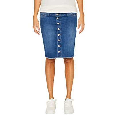 Esprit Maternity Rok Denim OTB Damesrok, Blauw (Medium Wash 960), 34 NL Esprit Maternity Rok Denim OTB Damesrok, Blauw (Medium Wash 960), 34 NL