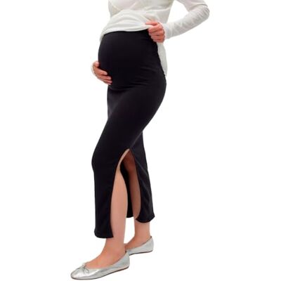 MAMALICIOUS Dames Mlalanis Seamless Al Rib Rok Hw Noos Rok (1 stuk), zwart, S-M MAMALICIOUS Dames Mlalanis Seamless Al Rib Rok Hw Noos Rok (1 stuk), zwart, S-M