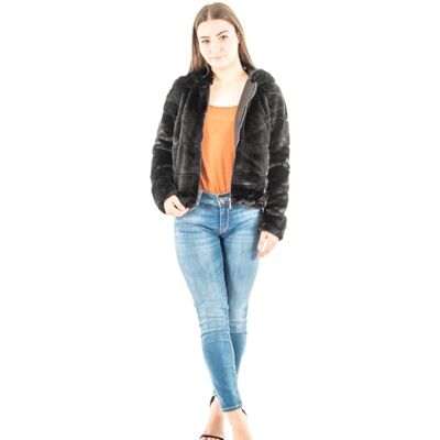 ONLY Bestseller A/S Dames ONLNEWCHRIS FUR Hooded Jacket CC OTW Jacket, Black, XS, Schwarz, XS ONLY Bestseller A/S Dames ONLNEWCHRIS FUR Hooded Jacket CC OTW Jacket, Black, XS, Schwarz, XS