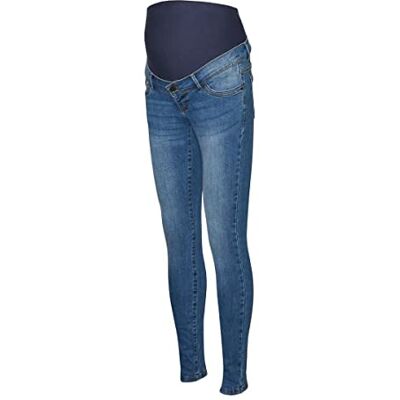 MAMALICIOUS Dames Mlmila Slim Medium Blauw Jeans A. Noos, Medium Blauw (Medium Blauw Denim), XL MAMALICIOUS Dames Mlmila Slim Medium Blauw Jeans A. Noos, Medium Blauw (Medium Blauw Denim), XL