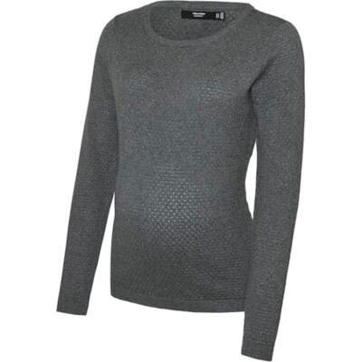 MAMALICIOUS MAMA.LICIOUS VMMCARE Structure LS O-Neck BLOU NOOS, Medium grijs (grey melange), XS MAMALICIOUS MAMA.LICIOUS VMMCARE Structure LS O-Neck BLOU NOOS, Medium grijs (grey melange), XS