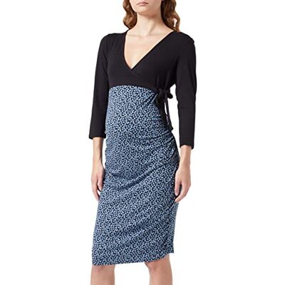 Noppies Maternity Olney Nursing damesjurk met 3/4 mouwen, allover print, zwart-P090, M Noppies Maternity Olney Nursing damesjurk met 3/4 mouwen, allover print, zwart-P090, M