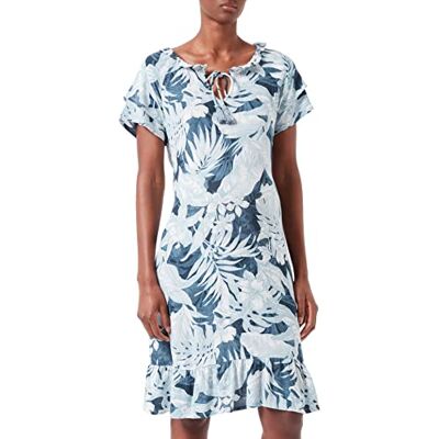 Noppies Mila-jurk voor dames, korte mouwen, allover print, Grijs Blauw P910, 36 Noppies Mila-jurk voor dames, korte mouwen, allover print, Grijs Blauw P910, 36