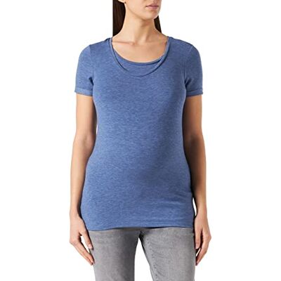 Noppies Maternity dames top korte mouwen Hope T-shirt, grijs blauw P910, XL Noppies Maternity dames top korte mouwen Hope T-shirt, grijs blauw P910, XL