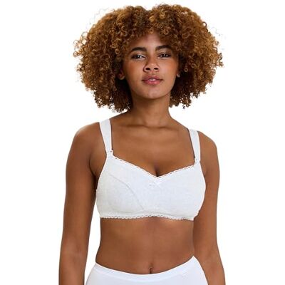Sans Complexe , Zwangerschaps- en borstvoeding beha zonder versterkingen, New Calin, GEX Heather Gray, 80D Sans Complexe , Zwangerschaps- en borstvoeding beha zonder versterkingen, New Calin, GEX Heather Gray, 80D