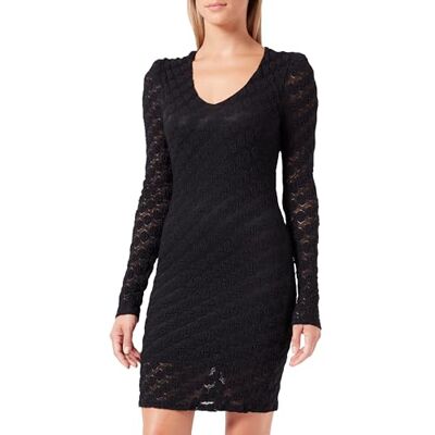 ONLY Bestseller A/S Dames Onlrie L/S V-hals jurk JRS jurk, zwart, XS ONLY Bestseller A/S Dames Onlrie L/S V-hals jurk JRS jurk, zwart, XS