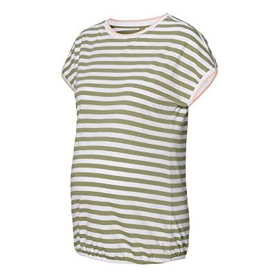 Esprit Maternity Dames Short Sleeve Stripe T-Shirt, Real Olive-307, XS Esprit Maternity Dames Short Sleeve Stripe T-Shirt, Real Olive-307, XS