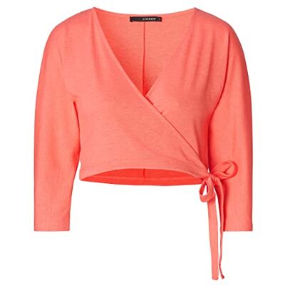 SUPERMOM Dames gebreid vest, Living Coral N066, 36 SUPERMOM Dames gebreid vest, Living Coral N066, 36