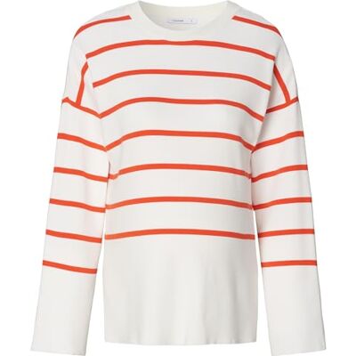 Noppies Maternity Jair Nursing Pullover met lange mouwen, Tango Red Stripe N339, XS Noppies Maternity Jair Nursing Pullover met lange mouwen, Tango Red Stripe N339, XS