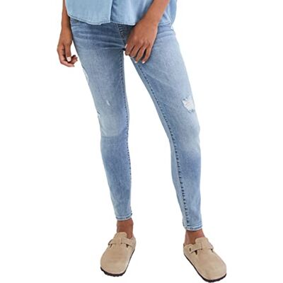 Motherhood Maternity Dames zwangerschapsjeans, indigo blauw, duurzaam, geheime pasvorm, buik, skinny, beenjeans, Medium Wash, M Motherhood Maternity Dames zwangerschapsjeans, indigo blauw, duurzaam, geheime pasvorm, buik, skinny, beenjeans, Medium Wash, M