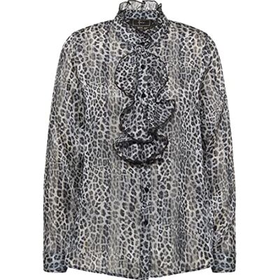 nascita Damesblouse met ruches met luipaardprint 19523976-NA03, grijs, S, grijs, S nascita Damesblouse met ruches met luipaardprint 19523976-NA03, grijs, S, grijs, S
