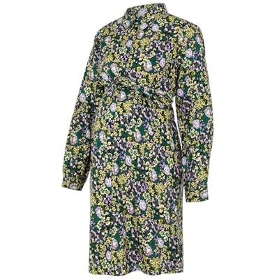 MAMALICIOUS Dames MLGARCIA LIA L/S WO ABK Jurk 2F A, Black/AOP: Flowers, L, zwart/Aop: bloemen, L MAMALICIOUS Dames MLGARCIA LIA L/S WO ABK Jurk 2F A, Black/AOP: Flowers, L, zwart/Aop: bloemen, L