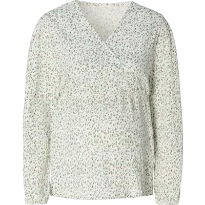 Noppies Maternity Janice Nursing Blouse Stretch Long Sleeve Blouse voor dames, Wit N206, S Noppies Maternity Janice Nursing Blouse Stretch Long Sleeve Blouse voor dames, Wit N206, S