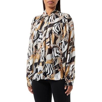 nascita Dames slipblouse 19526448-NA03, zwart meerkleurig, L, Zwart meerkleurig., L nascita Dames slipblouse 19526448-NA03, zwart meerkleurig, L, Zwart meerkleurig., L