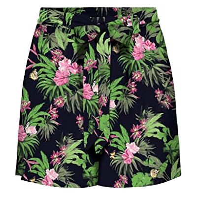 ONLY Bestseller A/S Dames Onlnova Life Jasmin PTM Shorts, Black/AOP:436 Pure Tropical, S, zwart/Aop: 436 Pure Tropical, S ONLY Bestseller A/S Dames Onlnova Life Jasmin PTM Shorts, Black/AOP:436 Pure Tropical, S, zwart/Aop: 436 Pure Tropical, S