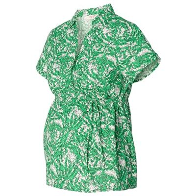Esprit Maternity Blouse Nursing Short Sleeve Allover Print, Helder Groen 330, 38 Esprit Maternity Blouse Nursing Short Sleeve Allover Print, Helder Groen 330, 38
