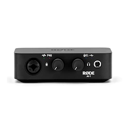 RØDE AI-1 Studio-grade Enkel-kanaals USB Audio Interface met Neutrik™ Combi-jack voor Muziekproductie, Streaming en Podcasting