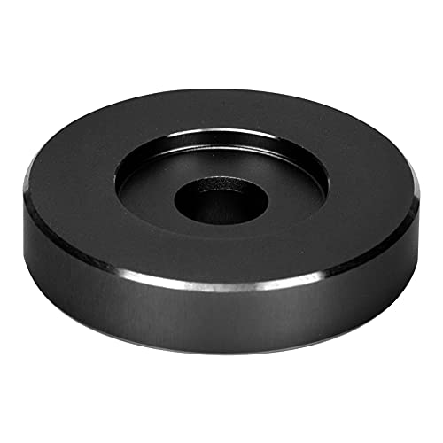 Bewinner 45-toeren Platenspeleradapter, Massieve Aluminium Koepel 45-adapter, Neemt op Stevige Aluminium 45-toerenplaten-draaitafeladapter voor 7 Inch Platenspelers Draaitafels (BLACK)