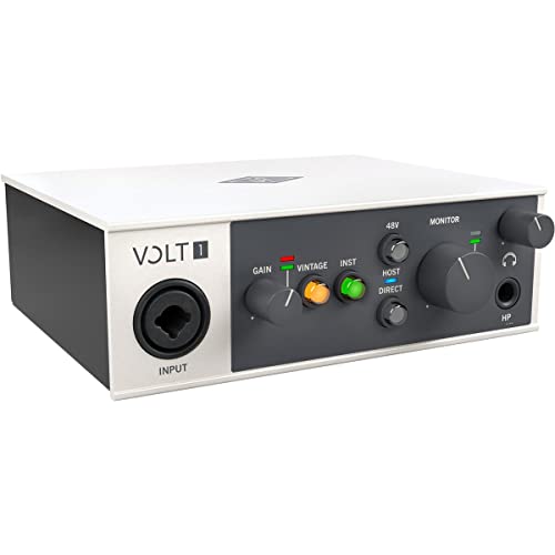 Universal Audio Volt 1 USB Audio-interface voor opname, podcasting en streaming. Bevat een omvangrijke bundel met audiosoftware