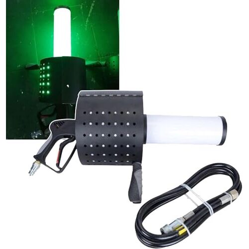 ELzEy Handheld LED CO2-confettipistool, 7 kleuren podiumeffectmachine Draagbare CO2-luchtkolomkap