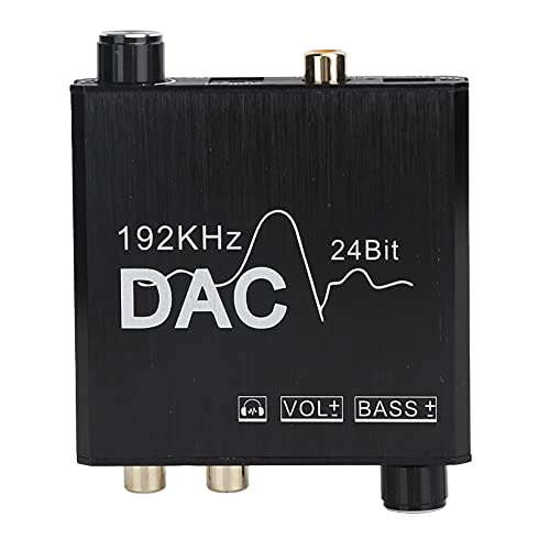 Zunate 192 KHz Digitaal Naar Analoog Audio Converter, DAC Digitale SPDIF Toslink Optisch Naar Analoog L/R RCA en 3,5 Mm Jack Adapter voor PS4 HD DVD Amp HDTV Home Cinema