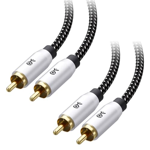 Cable Matters 2-Pack Subwooferkabel 10 ft, digitale coaxkabel (digitale audio coaxkabel en LFE subwooferkabel) 3 m