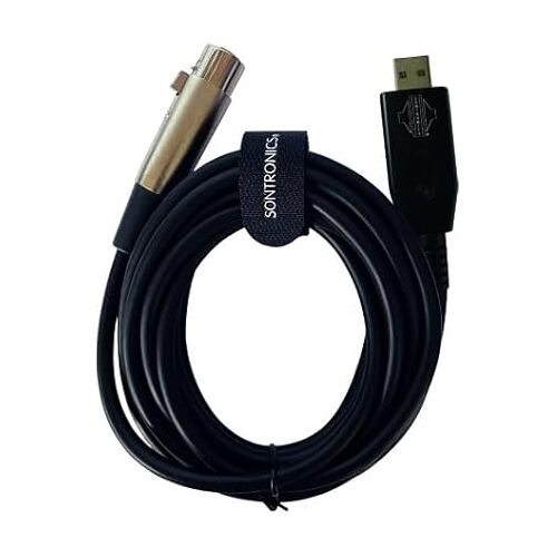 SONTRONICS XLR-USB-kabel voor dynamische microfoons, 3 meter