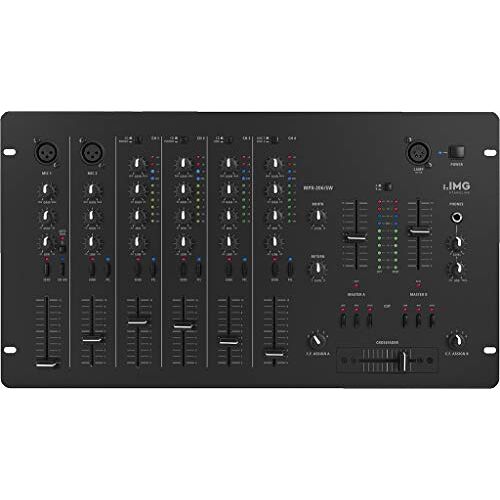 IMG Stageline MPX-206/SW 6-Kanaals Stereo Mixer 1 DJ Microfoonkanaal Zwart