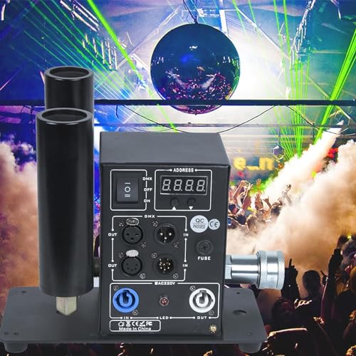 ELzEy 2 Heads Co2 Rookmachine met 6M Buis, 200W Dmx Controle Luchtkolom Rookmachine 8-10M Spray Hoogte Podium Effect