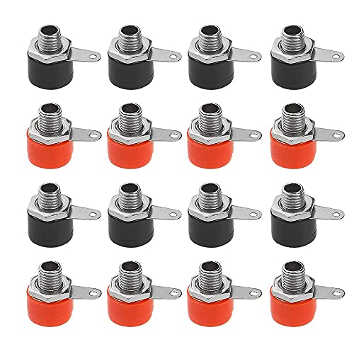 momend 40 Stuks 4Mm Banaanstekkers Socket Connectoren Bindende Post Terminal Draad Connectoren voor Connectoren, 20 Stuks Rood + 20 Stuks Zwart