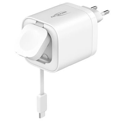 Ansmann USB C Oplader 65W Power Delivery met geïntegreerde kabel & Apple Watch Oplader Multi-Apparaat Snellader voor iPhone iPad MacBook Ansmann USB C Oplader 65W Power Delivery met geïntegreerde kabel & Apple Watch Oplader Multi-Apparaat Snellader voor iPhone iPad MacBook