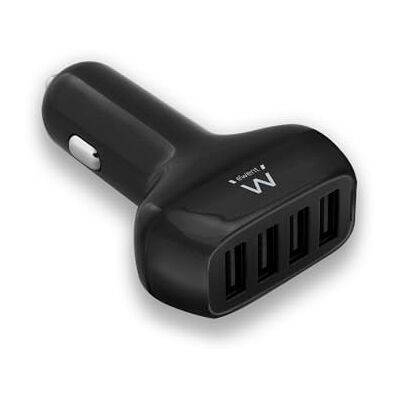 Ewent Autolader, 4-in-1 48W USB A-oplader voor smartphone/iPhone/iPad/MacBook/tablet/laptop/AirPods/dashcam/Samsung/Huawei enz., zwart Ewent Autolader, 4-in-1 48W USB A-oplader voor smartphone/iPhone/iPad/MacBook/tablet/laptop/AirPods/dashcam/Samsung/Huawei enz., zwart