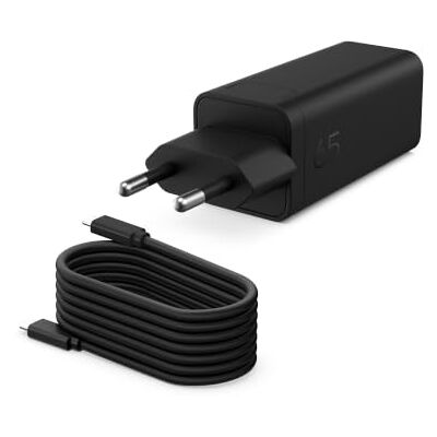 HP 65W GAN USB-C wandlader Power Delivery (PD 3.0) USB-C-kabel met 2 m, overspannings- en oververhittingsbeveiliging, voor laptops, tablets en smartphones HP 65W GAN USB-C wandlader Power Delivery (PD 3.0) USB-C-kabel met 2 m, overspannings- en oververhittingsbeveiliging, voor laptops, tablets en smartphones