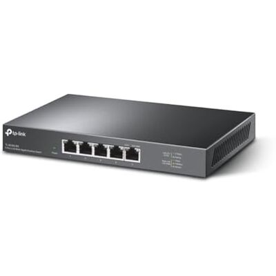 TP-Link TL-SG105-M2 5× 2.5 Gigabit poorten Ethernet LAN switch (plug-and-play, metalen behuizing, QoS, IGMP-Snooping, ideaal voor 2.5G NAS, server, gaming-computer, WiFi 6 AP, 4K-video), zwart TP-Link TL-SG105-M2 5× 2.5 Gigabit poorten Ethernet LAN switch (plug-and-play, metalen behuizing, QoS, IGMP-Snooping, ideaal voor 2.5G NAS, server, gaming-computer, WiFi 6 AP, 4K-video), zwart