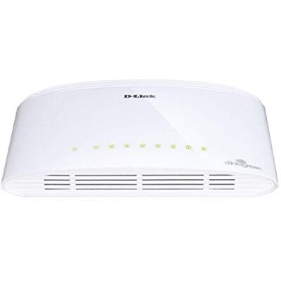 D-Link DGS-1005D 5-poorts gigabit desktop switch hub internet splitter zonder ventilator klaar voor gebruik D-Link DGS-1005D 5-poorts gigabit desktop switch hub internet splitter zonder ventilator klaar voor gebruik