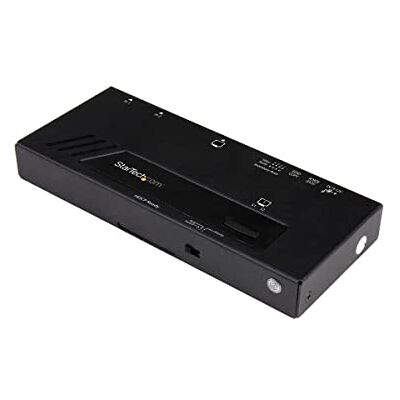 StarTech .com 2 poorts automatische HDMI video switch 4K 2x1 HDMI switch met snelschakeling HDMI-schakelaar, automatische detectie, seriële bediening, 2 x 1, EDID-kopiëren, audio StarTech .com 2 poorts automatische HDMI video switch 4K 2x1 HDMI switch met snelschakeling HDMI-schakelaar, automatische detectie, seriële bediening, 2 x 1, EDID-kopiëren, audio