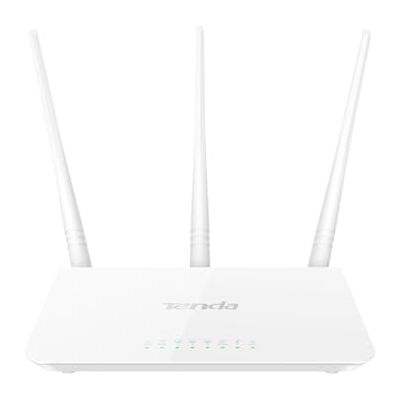 Tenda F3 N300 WLAN-router voor aansluiting op kabel/DSL of glasvezelmodem (300Mbit/s via WLAN, 3x LAN-poorten) Drie antennes voor een stabiel netwerkbereik tot 200 m² Tenda F3 N300 WLAN-router voor aansluiting op kabel/DSL of glasvezelmodem (300Mbit/s via WLAN, 3x LAN-poorten) Drie antennes voor een stabiel netwerkbereik tot 200 m²