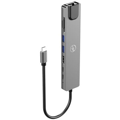 Mobility Lab USB-C adapter hub 8-in-1 100W – HDMI, 2 USB-C-poorten, 2 USB 3.0-poorten, ethernet, SD-kaartlezer en micro SD – snelle internetsnelheid 10/100/1000 MB/s en HDMI 4K Mobility Lab USB-C adapter hub 8-in-1 100W – HDMI, 2 USB-C-poorten, 2 USB 3.0-poorten, ethernet, SD-kaartlezer en micro SD – snelle internetsnelheid 10/100/1000 MB/s en HDMI 4K