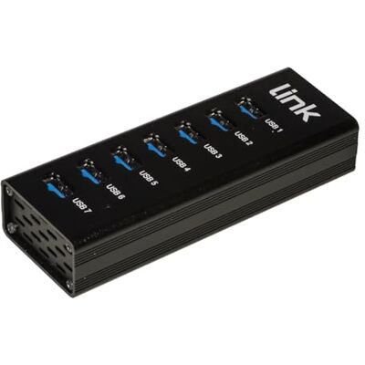 NILOX Hub 7 Poorten USB 3.0 Aluminium Voeding - USB Hub NILOX Hub 7 Poorten USB 3.0 Aluminium Voeding - USB Hub